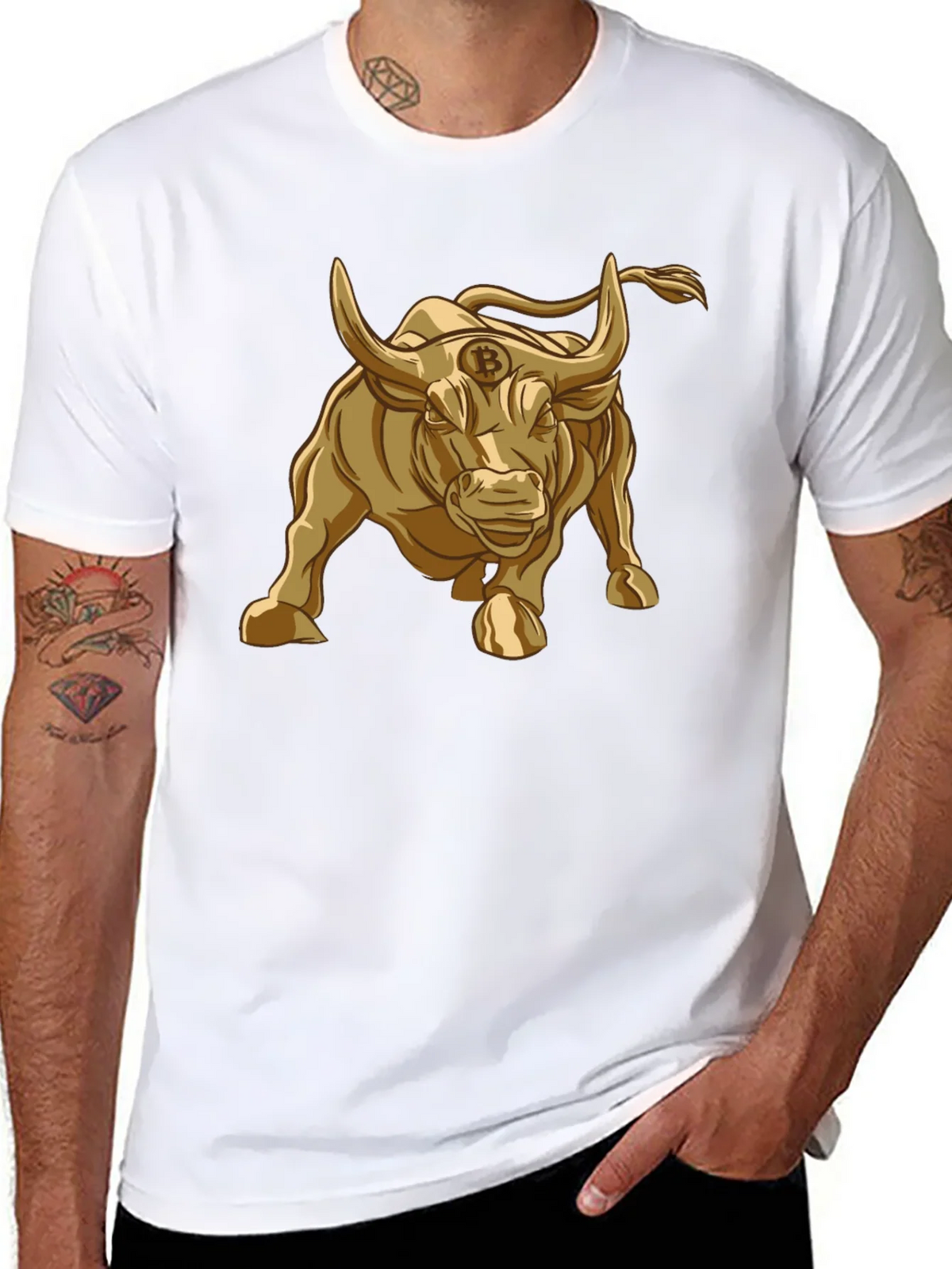 Bitcoin Bull T-Shirt - Golden Crypto Design product image 10