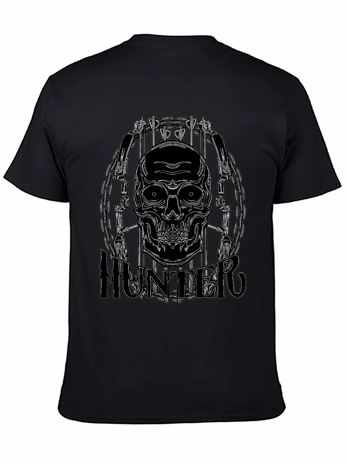 Skull Hunter Black Graphic Tee product image 7
