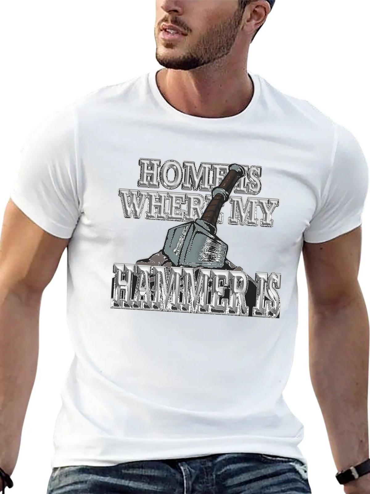 Home is Where My Hammer Is Mens Graphic T-Shirt product image 4