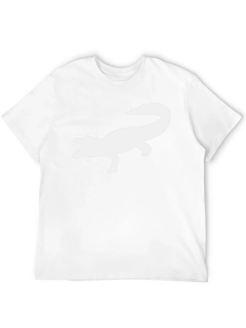 Crocodile Silhouette Graphic Tee - Black Cotton T-Shirt product image 2