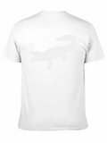 Crocodile Silhouette Graphic Tee - Black Cotton T-Shirt product image 1