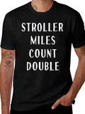Stroller Miles Count Double T-Shirt product image 1