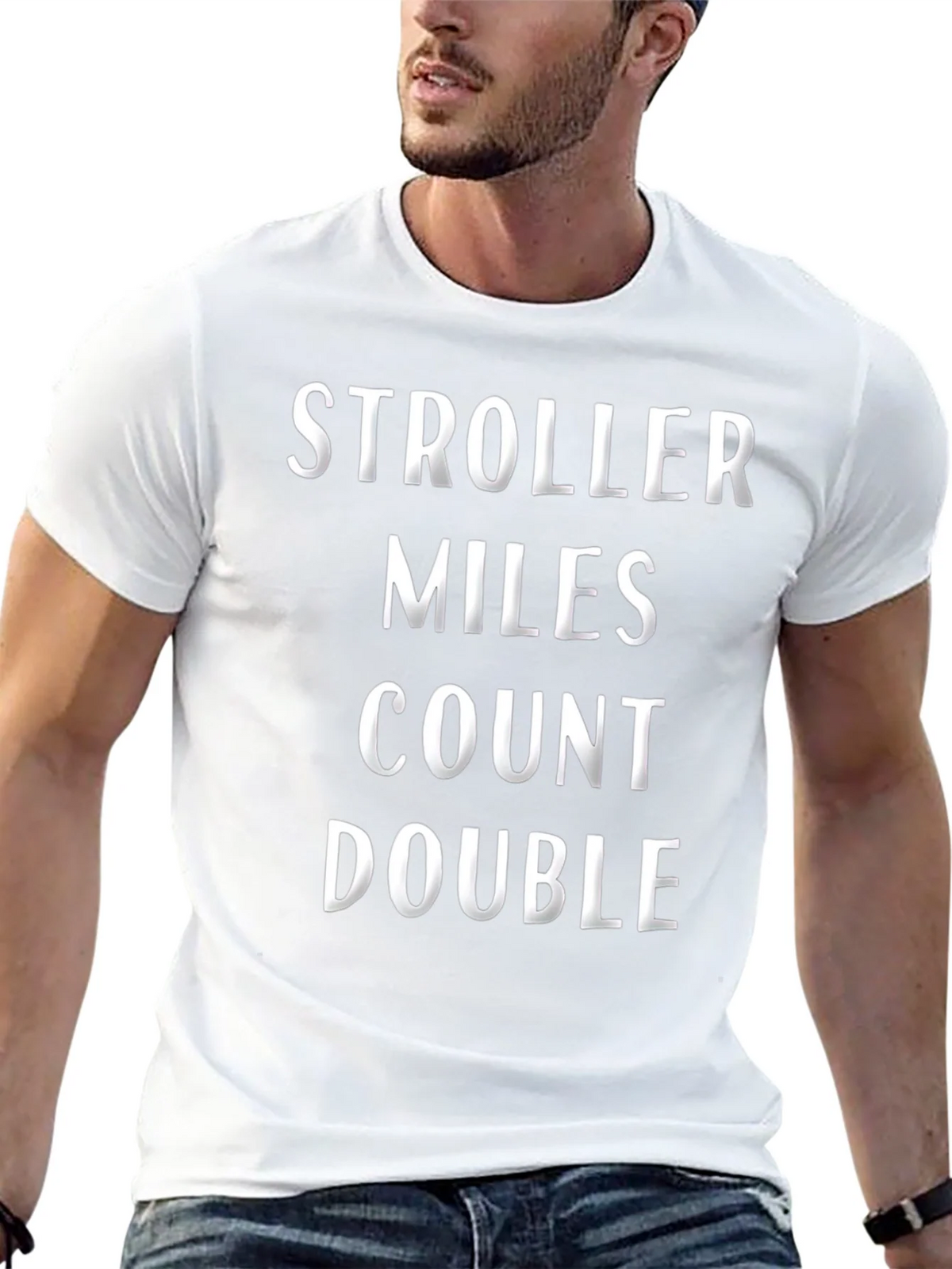 Stroller Miles Count Double T-Shirt product image 4
