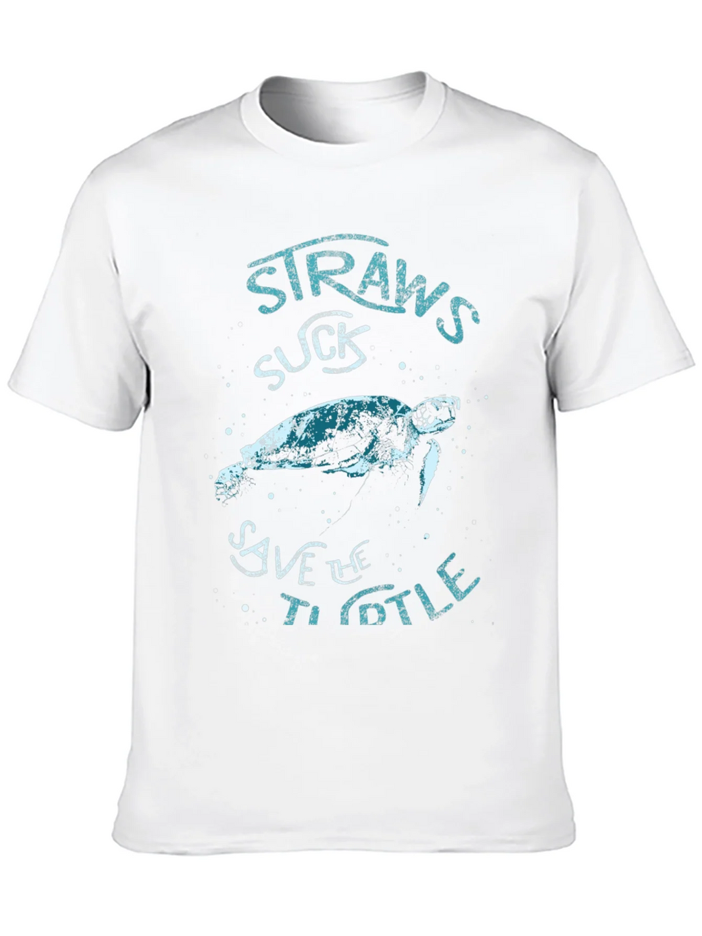 Straws Suck Save The Turtle T-Shirt product image 12
