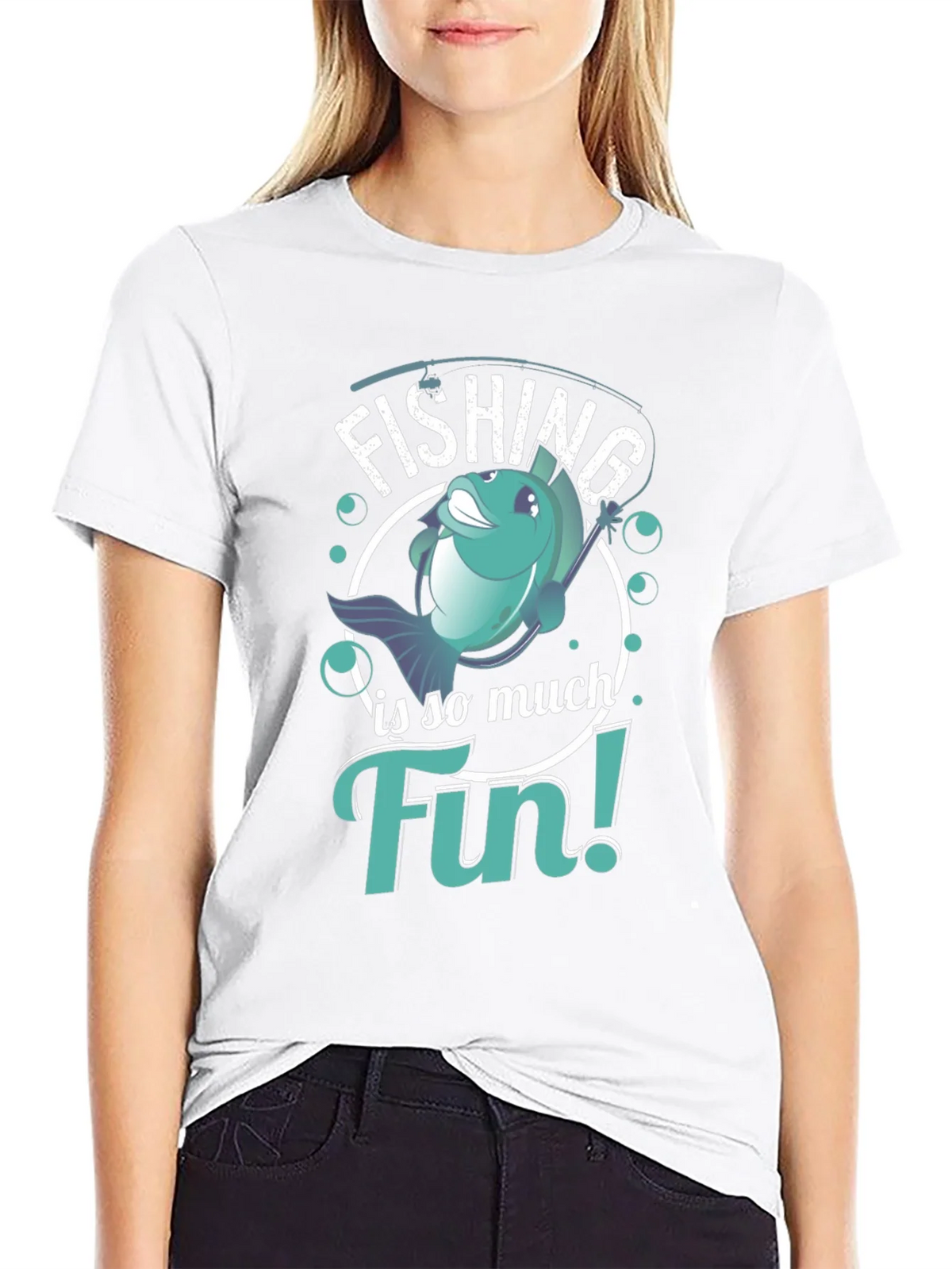 Fishing is so much Fin! T-Shirt product image 11
