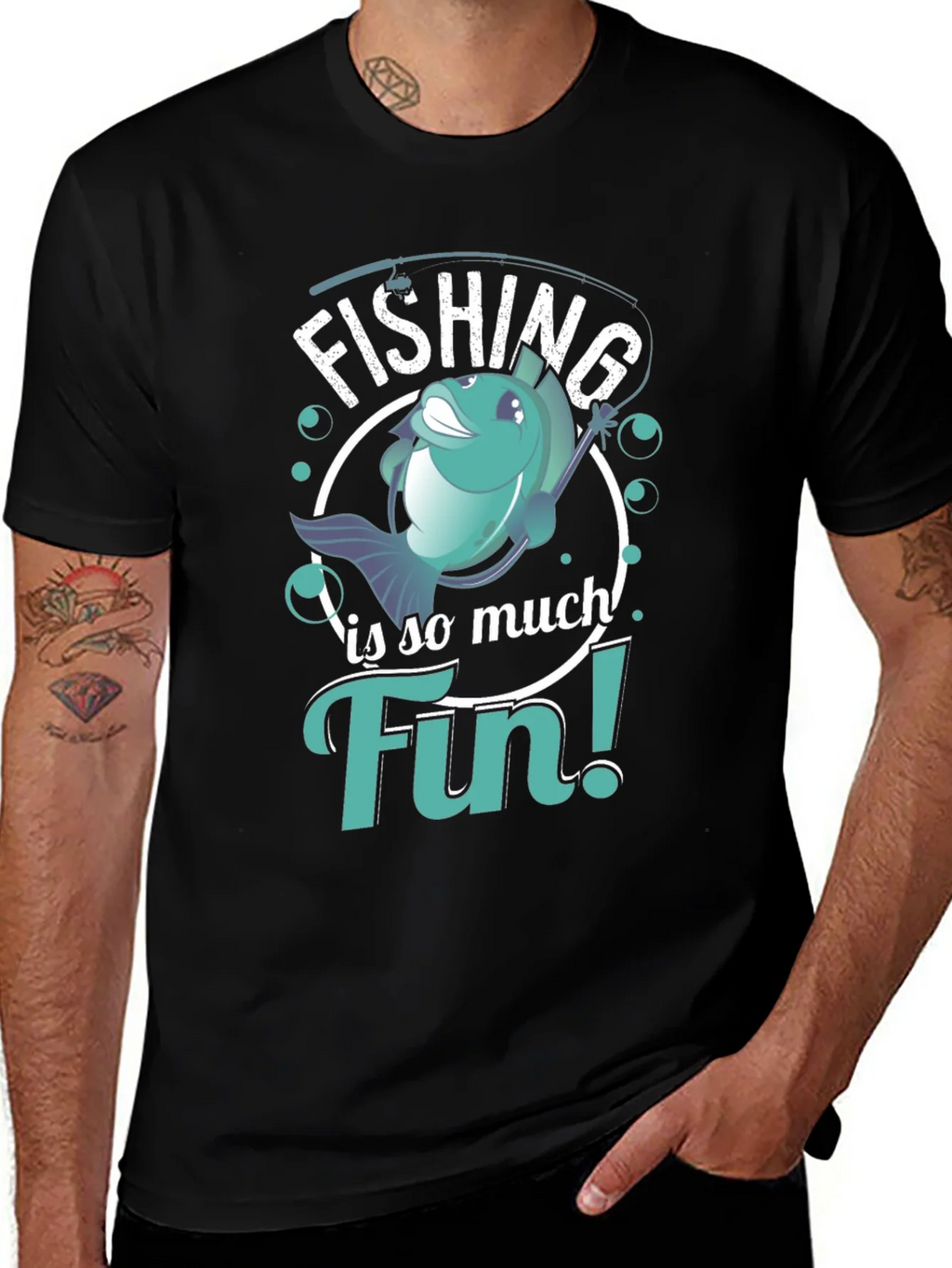 Fishing is so much Fin! T-Shirt product image 1