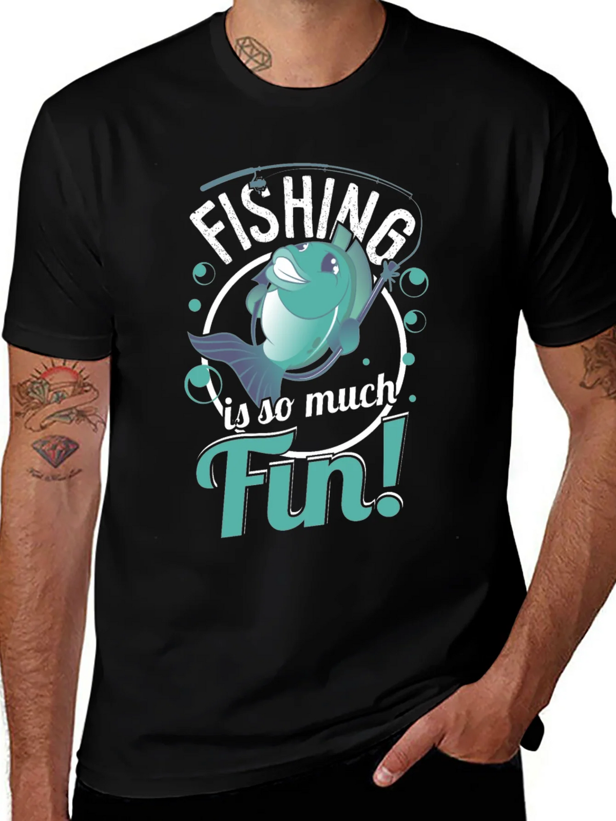 Fishing is so much Fin! T-Shirt product image 1