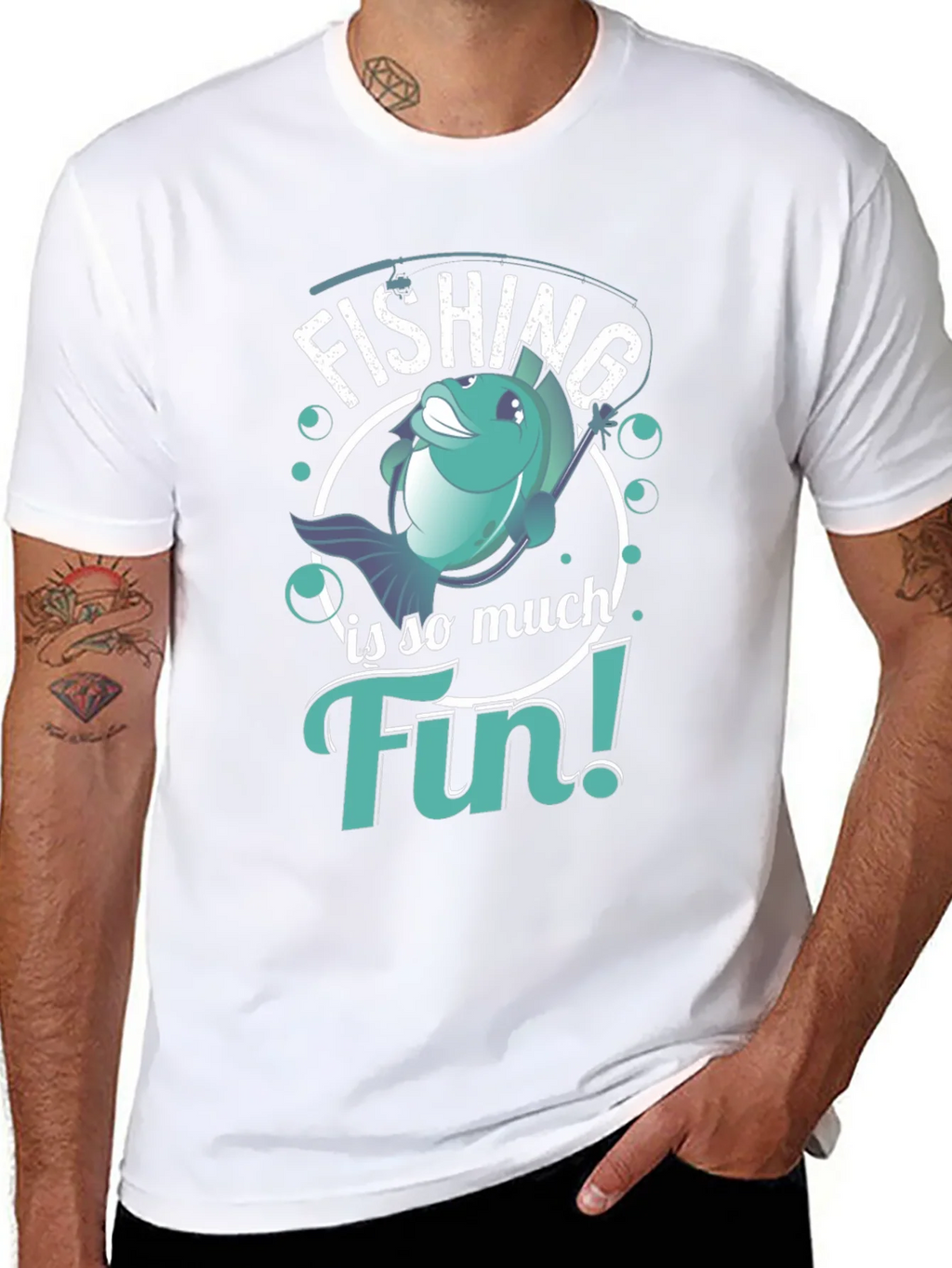 Fishing is so much Fin! T-Shirt product image 10
