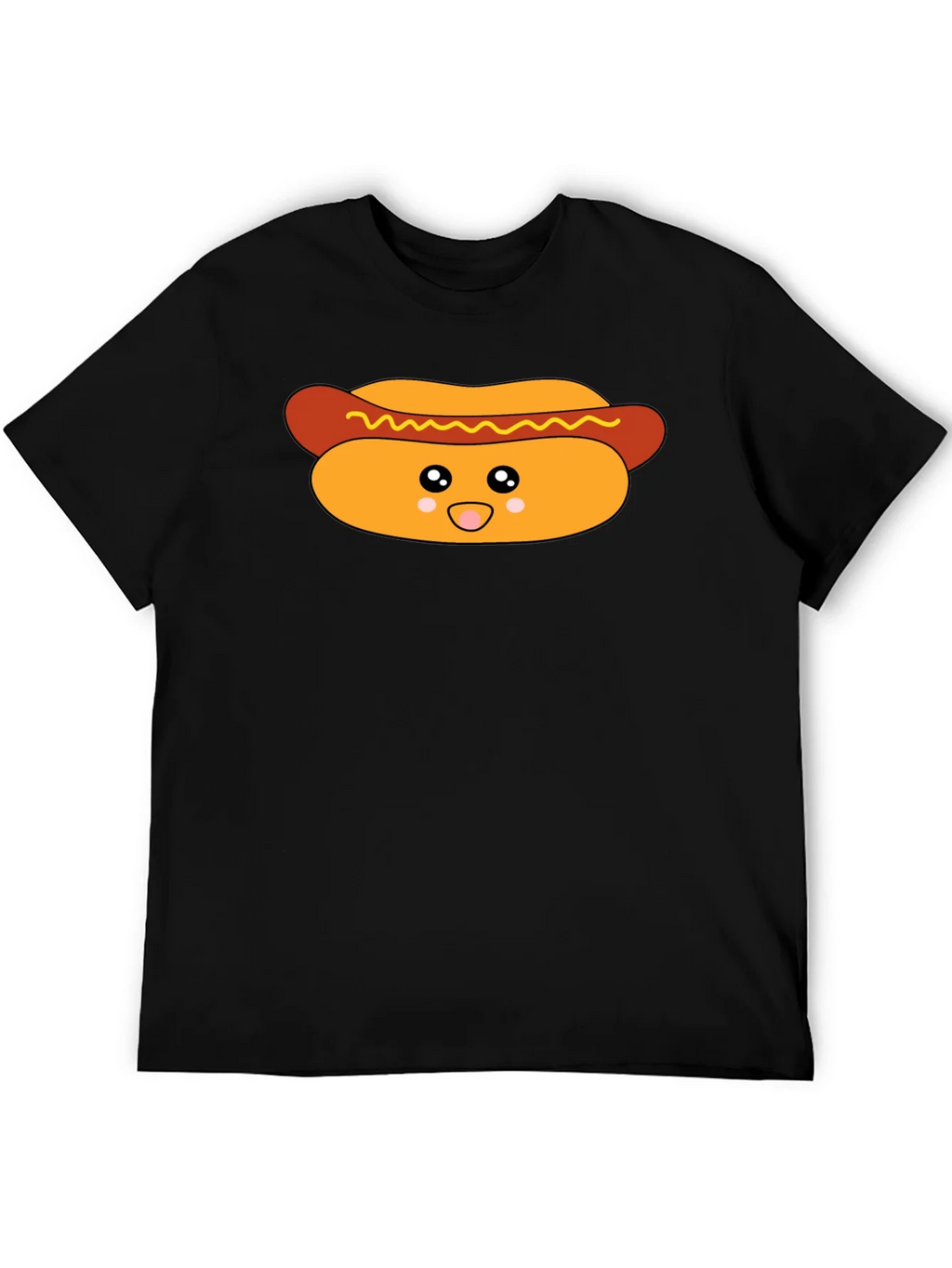 Cute Hot Dog Graphic T-Shirt - Black product image 8
