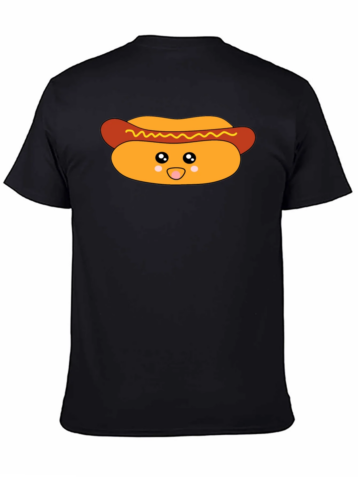 Cute Hot Dog Graphic T-Shirt - Black product image 7