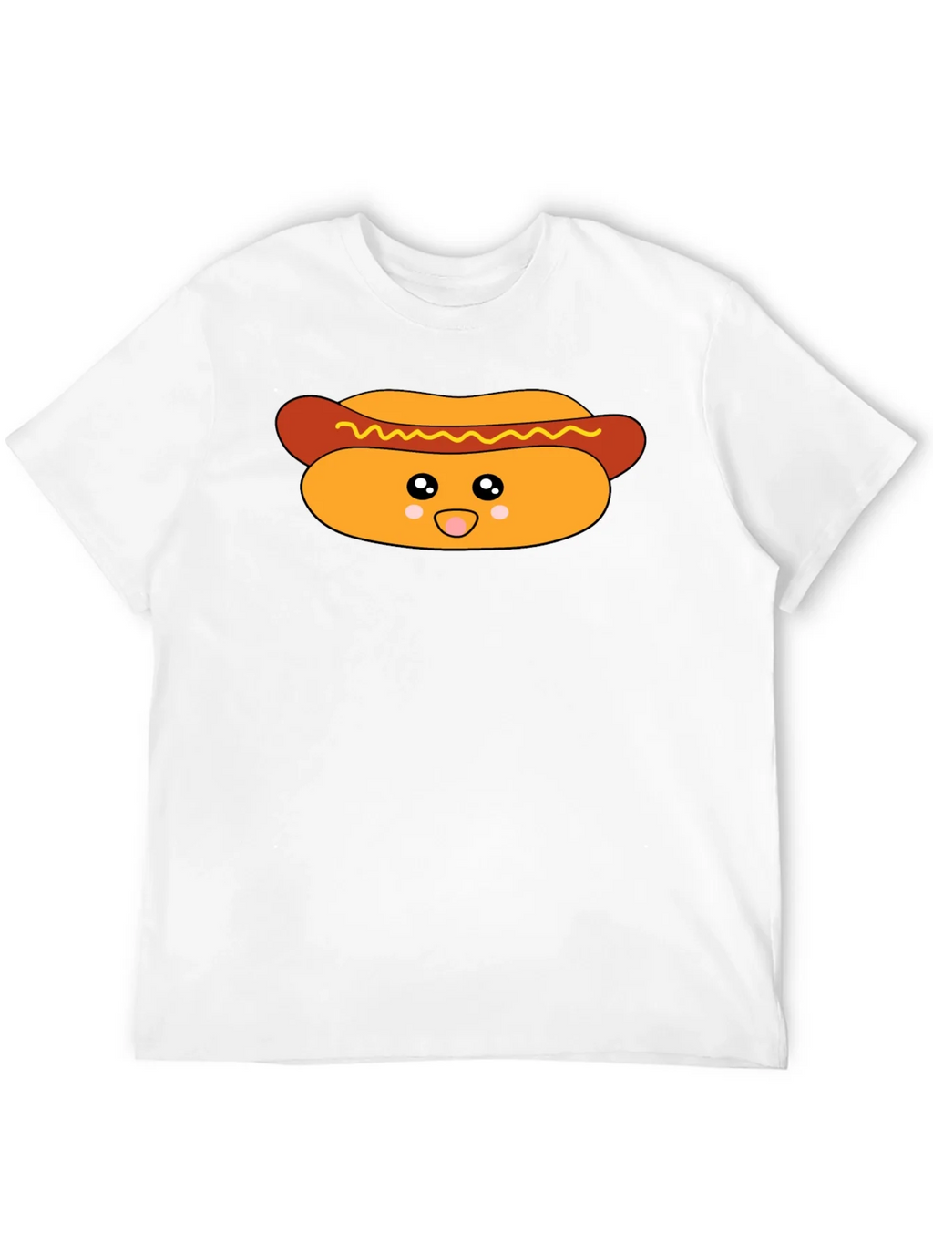 Cute Hot Dog Graphic T-Shirt - Black product image 3