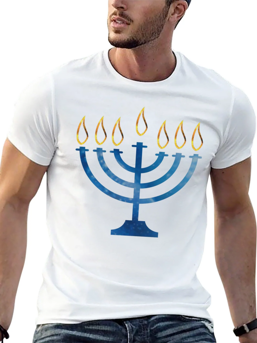 Hanukkah Menorah Graphic Tee product image 4