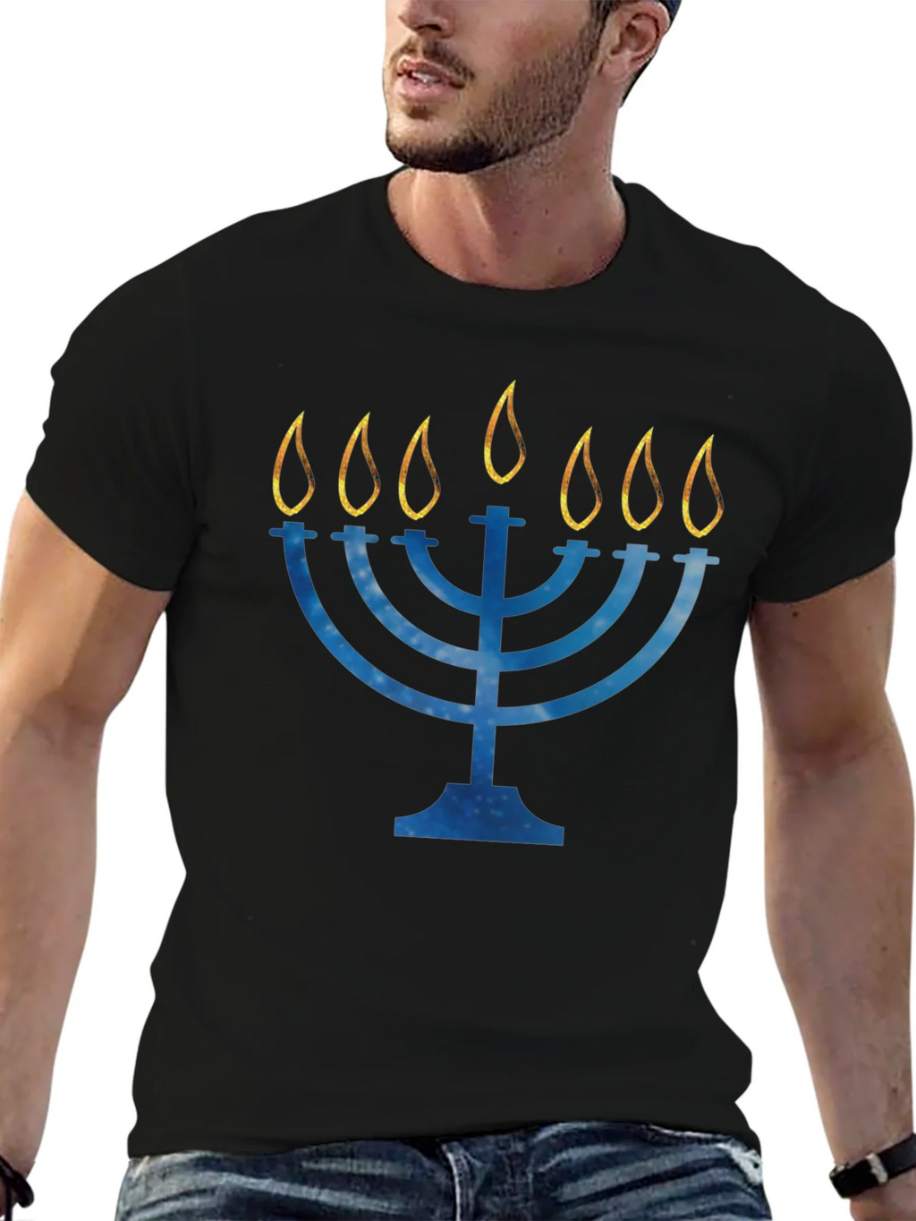 Hanukkah Menorah Graphic Tee product image 9