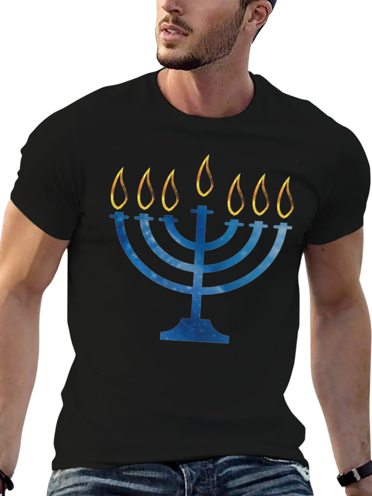 Hanukkah Menorah Graphic Tee product image 9