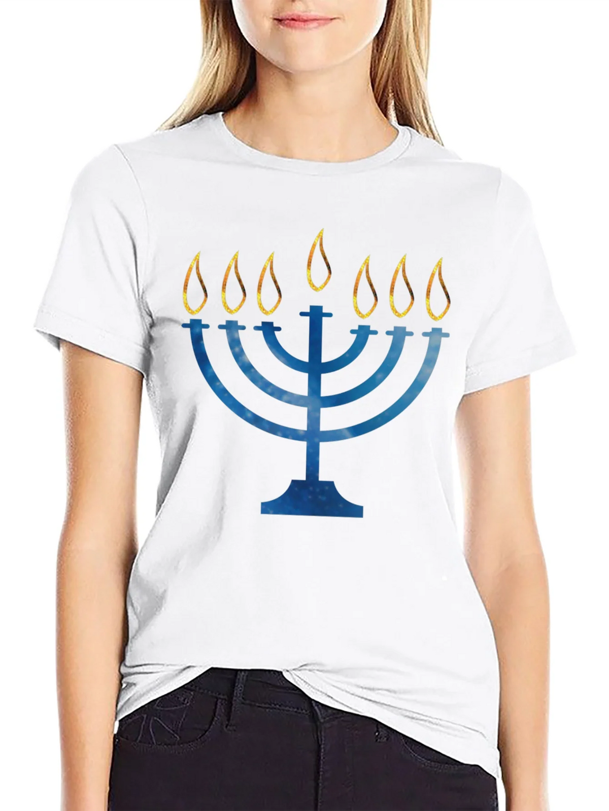 Hanukkah Menorah Graphic Tee product image 11