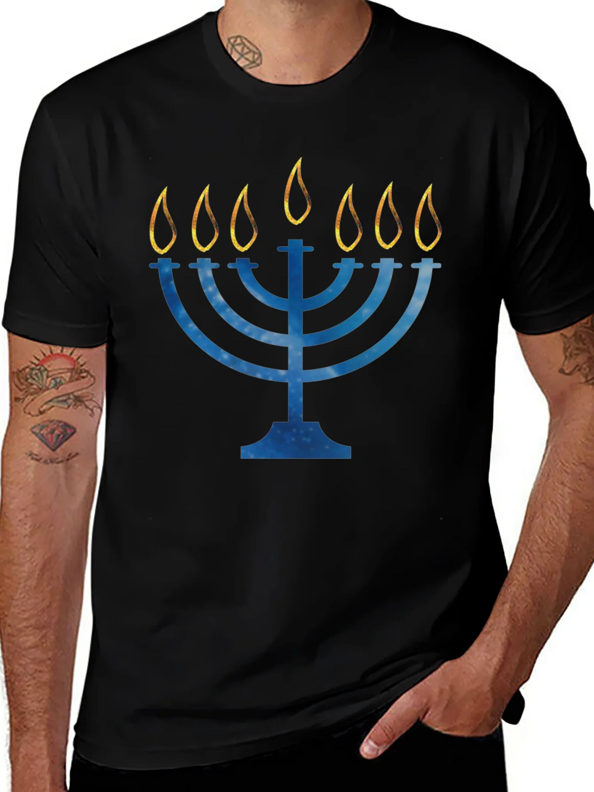 Hanukkah Menorah Graphic Tee product image 1