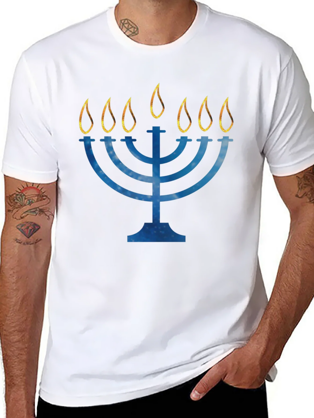 Hanukkah Menorah Graphic Tee product image 10