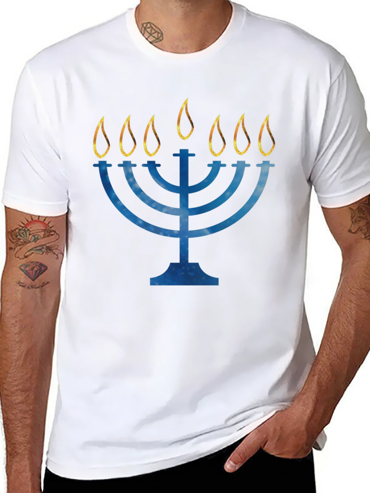 Hanukkah Menorah Graphic Tee product image 10