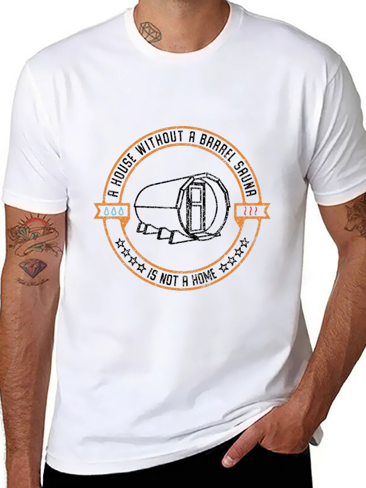 Barrel Sauna T-Shirt: A House Without One is Not a Home product image 10