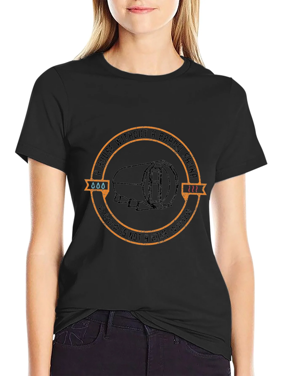 Barrel Sauna T-Shirt: A House Without One is Not a Home product image 5