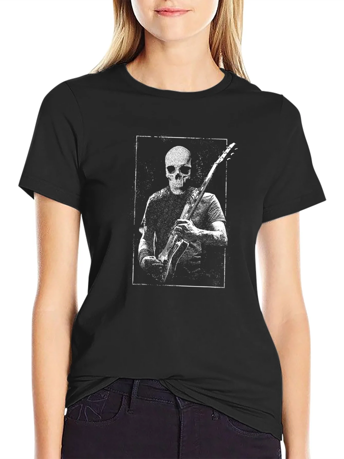 Skull Guitarist Graphic Tee product image 5
