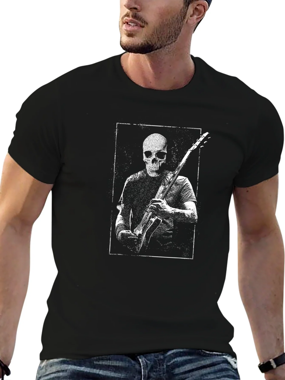 Skull Guitarist Graphic Tee product image 9