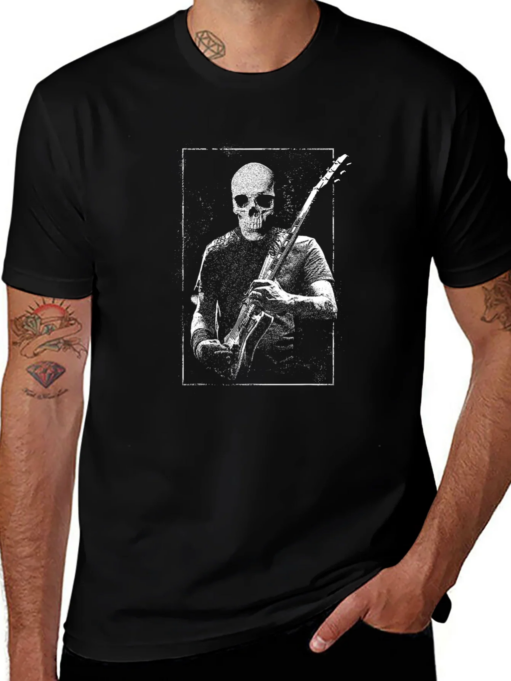 Skull Guitarist Graphic Tee product image 1