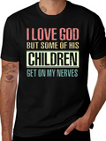 I Love God Humor Graphic T-Shirt product image 1