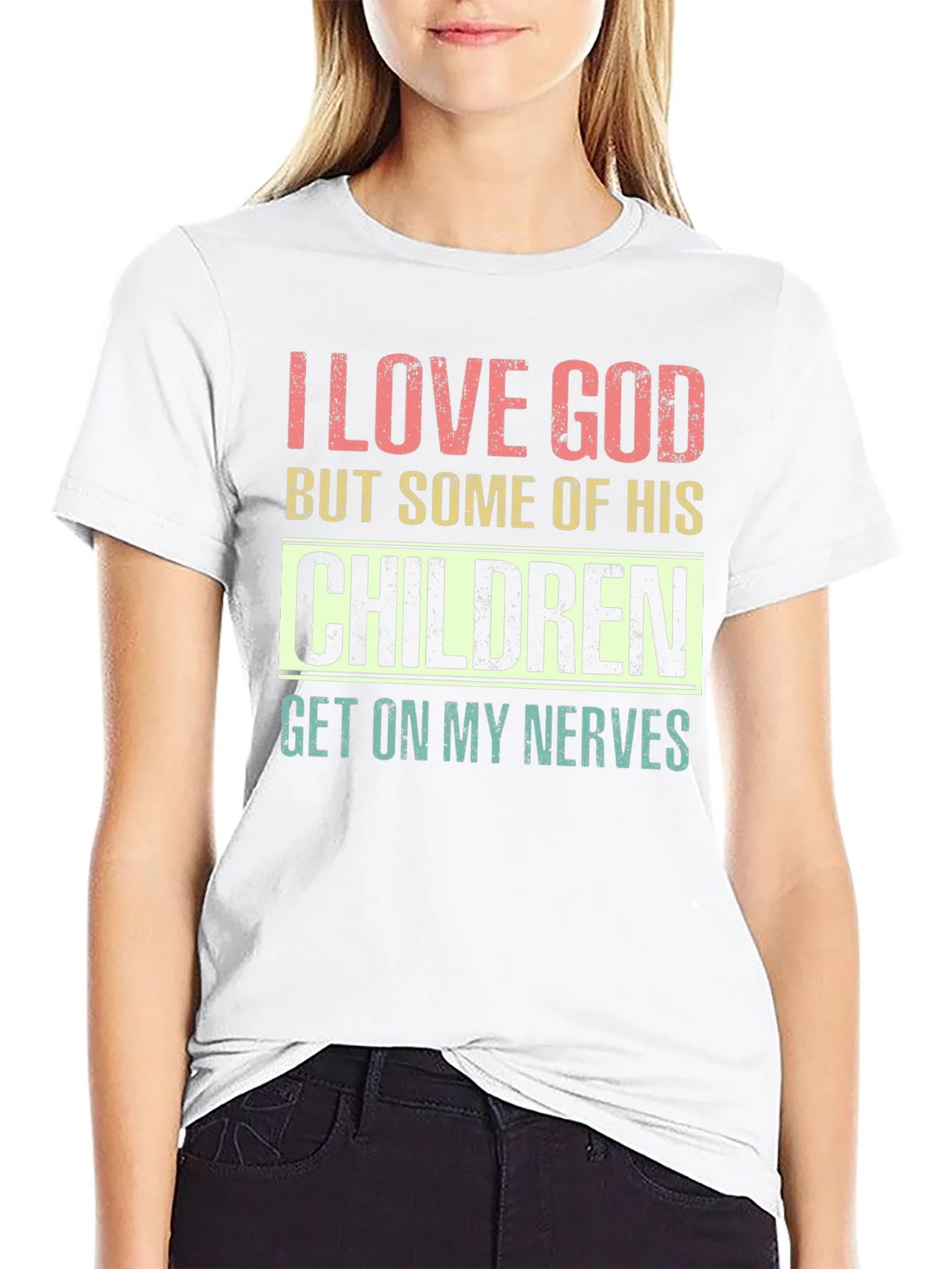 I Love God Humor Graphic T-Shirt product image 11