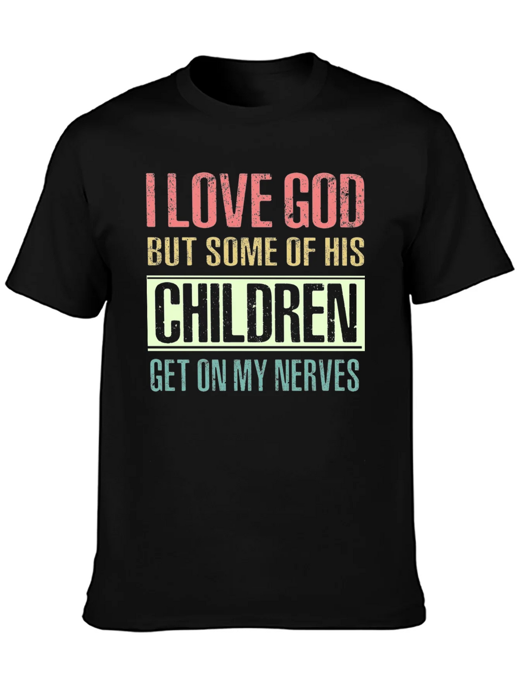 I Love God Humor Graphic T-Shirt product image 6