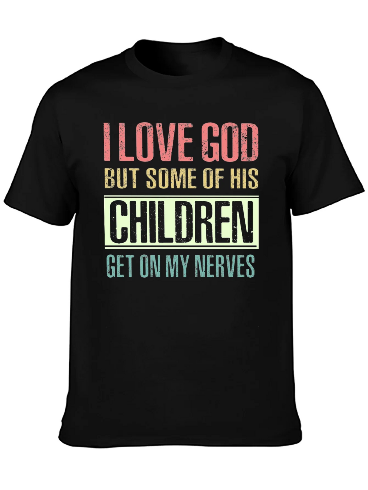 I Love God Humor Graphic T-Shirt product image 6