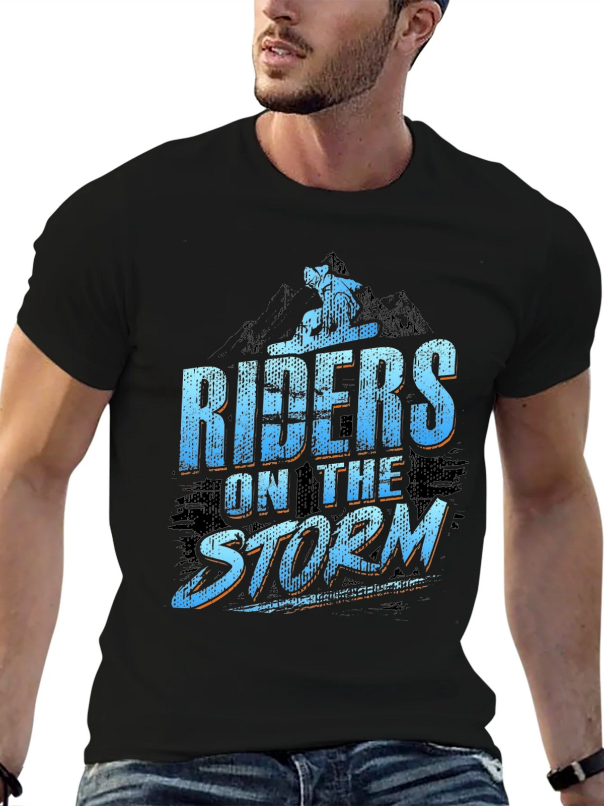 Riders on the Storm Black Graphic Tee product image 9