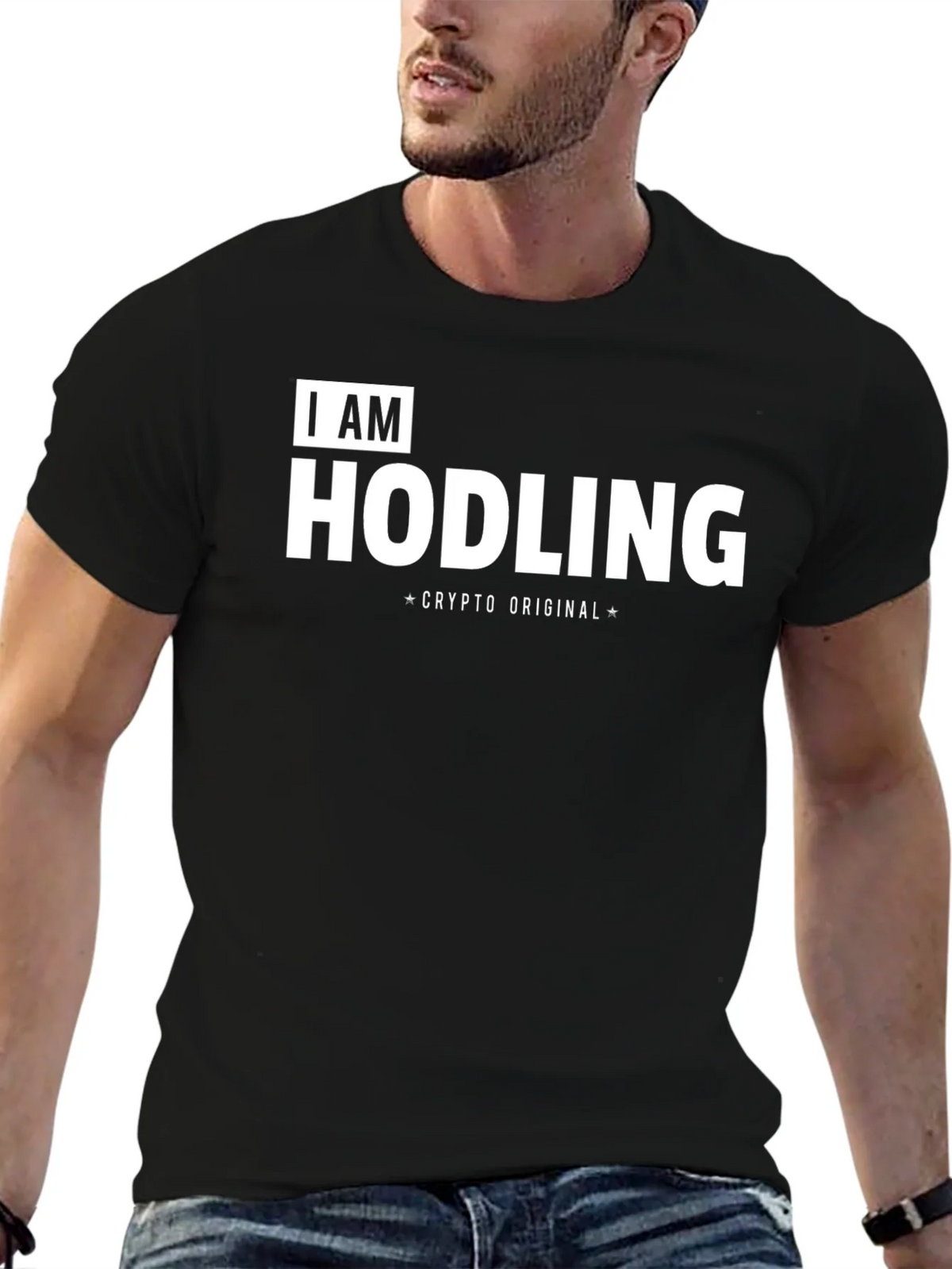 I AM HODLING Crypto Original Black T-Shirt product image 9