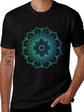 Mandala Graphic Print Black T-Shirt product image 1