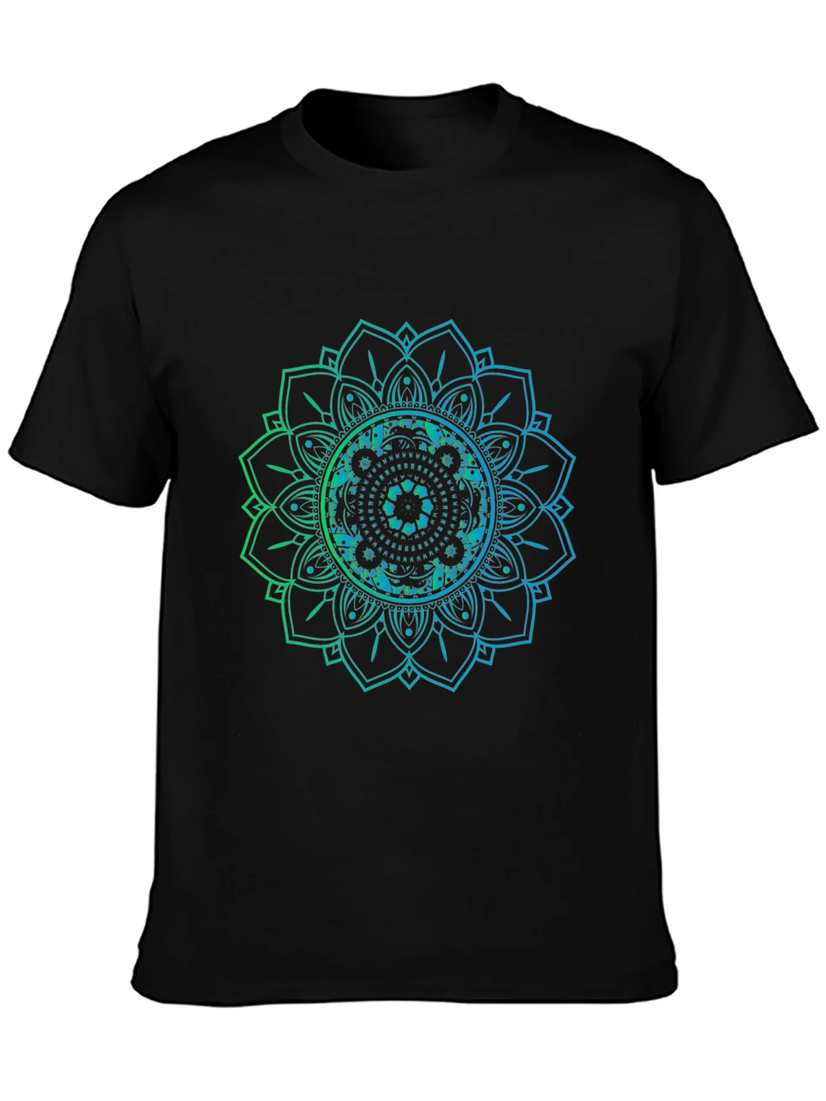 Mandala Graphic Print Black T-Shirt product image 6