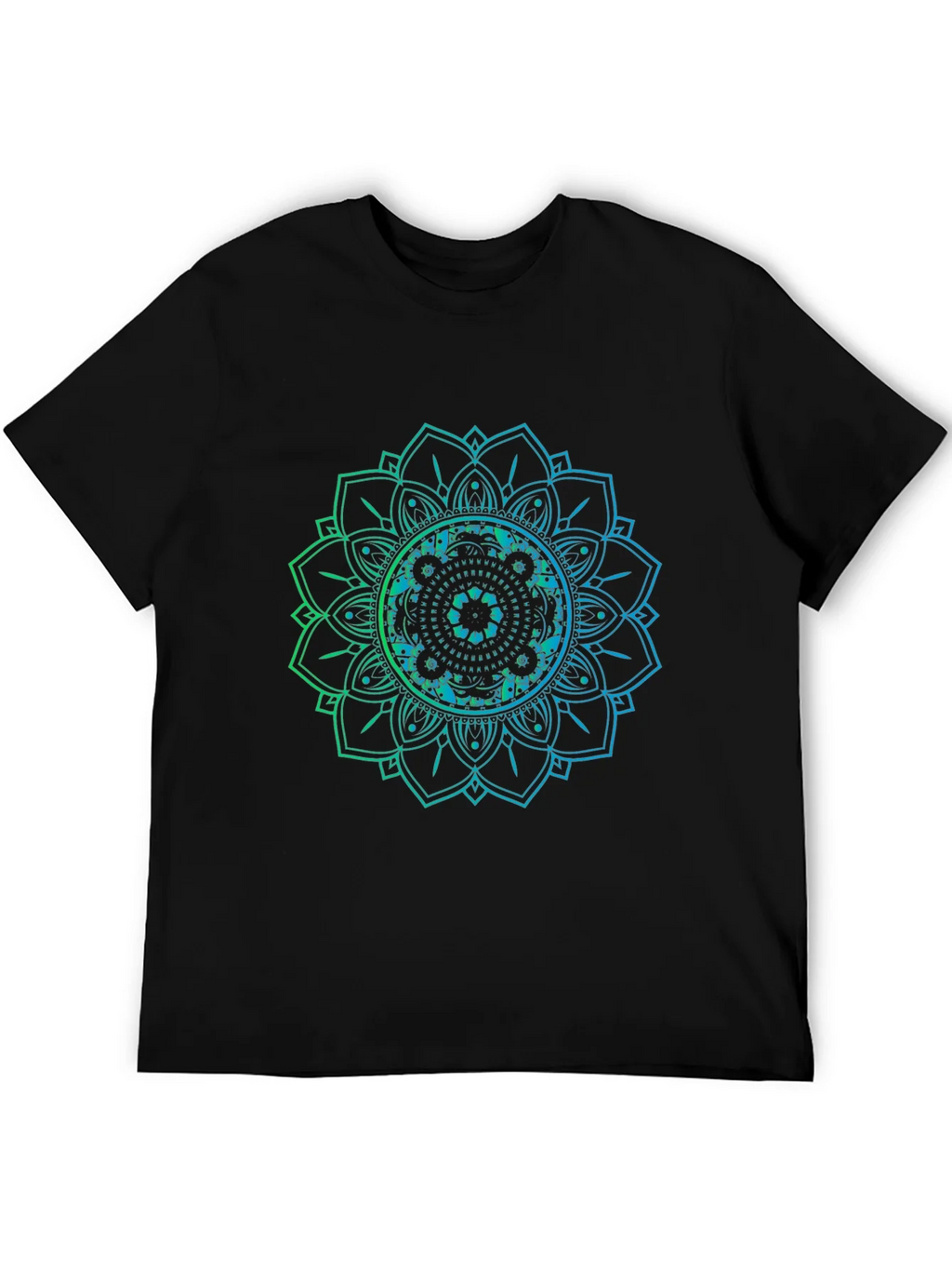 Mandala Graphic Print Black T-Shirt product image 8