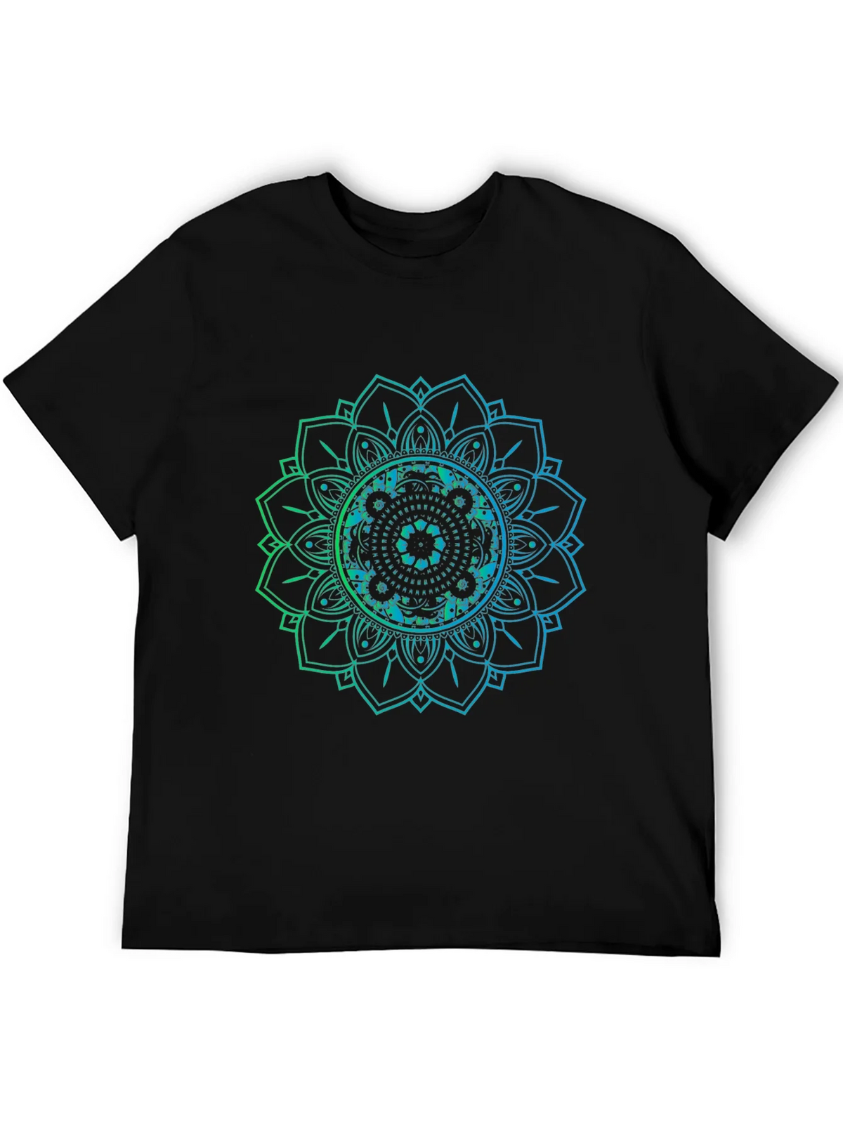 Mandala Graphic Print Black T-Shirt product image 8