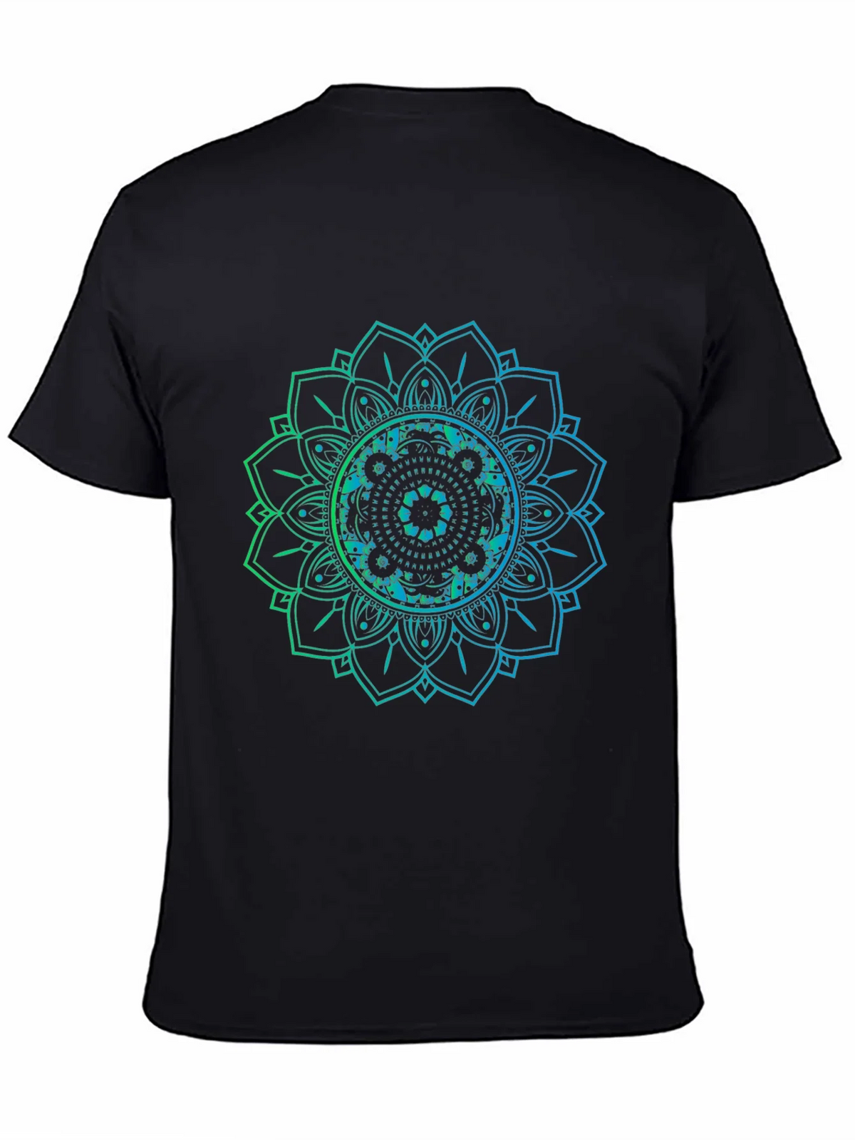 Mandala Graphic Print Black T-Shirt product image 7