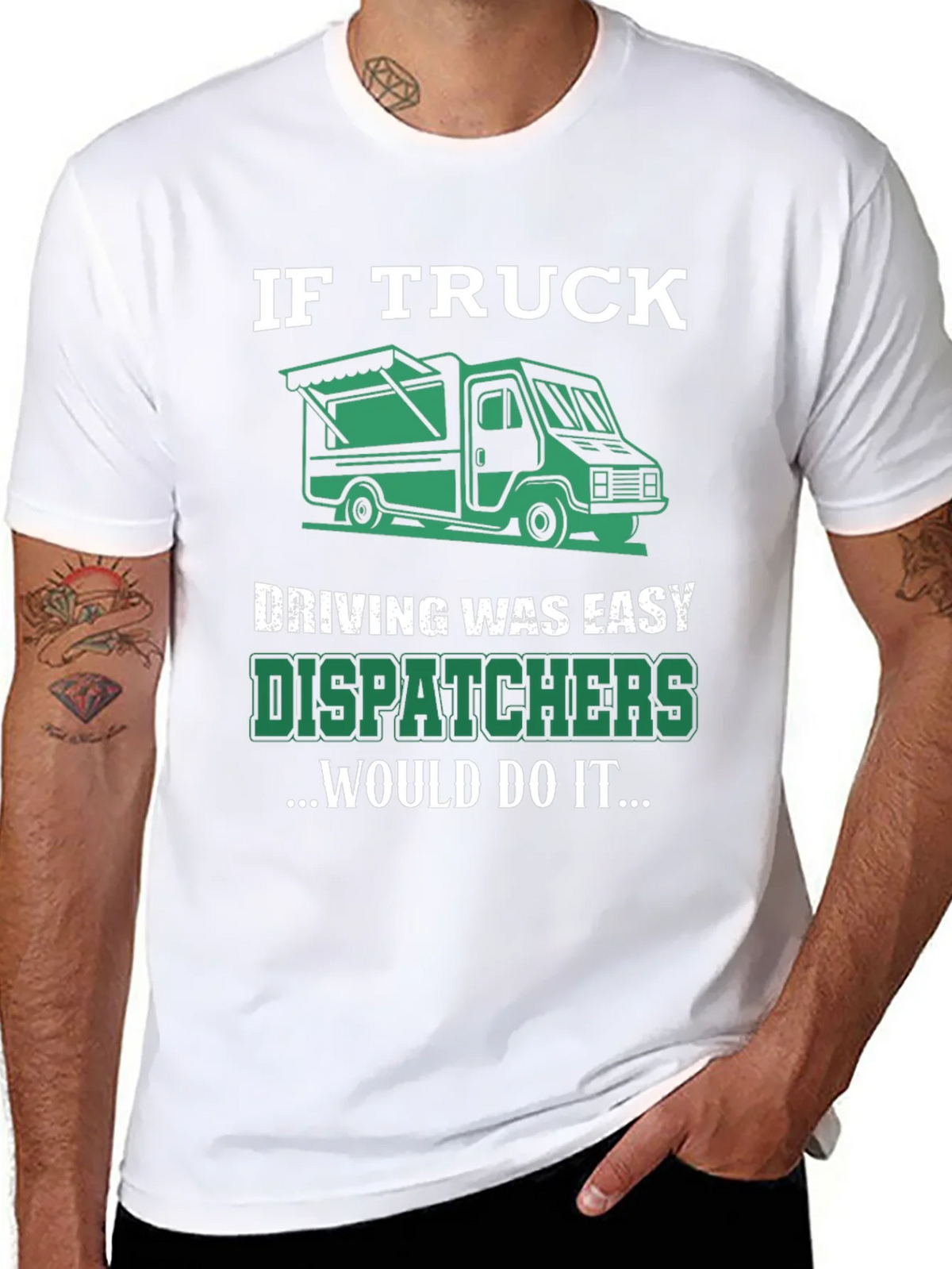 Trucker Dispatcher T-Shirt: If Truck Driving Was Easy product image 10
