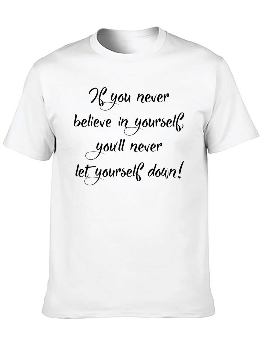 Motivational Black T-Shirt: Believe in Yourself product image 12