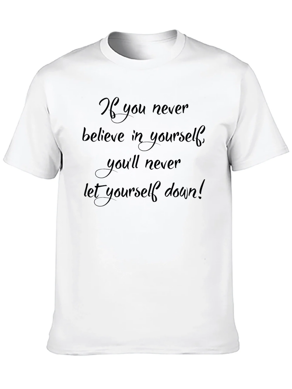 Motivational Black T-Shirt: Believe in Yourself product image 12