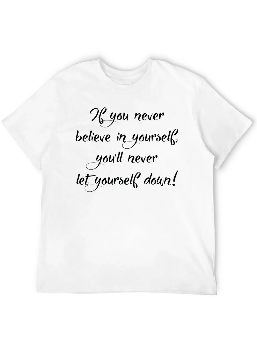 Motivational Black T-Shirt: Believe in Yourself product image 3