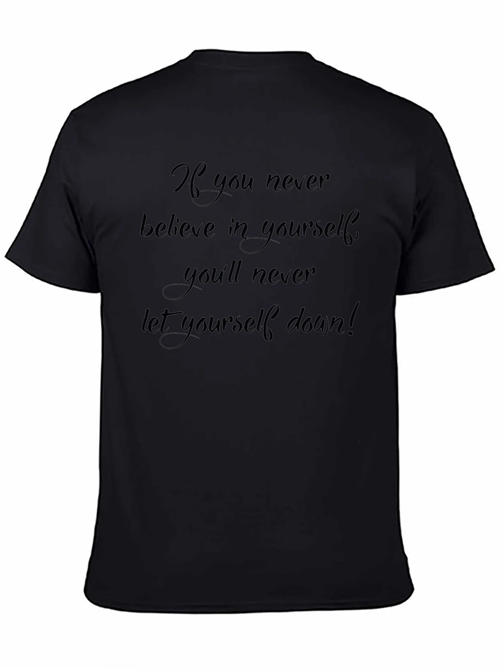 Motivational Black T-Shirt: Believe in Yourself product image 7