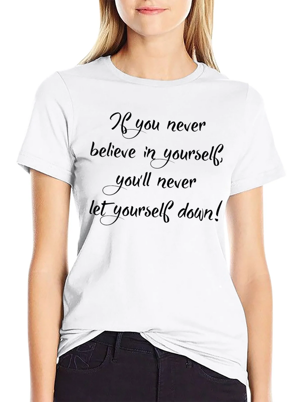 Motivational Black T-Shirt: Believe in Yourself product image 11