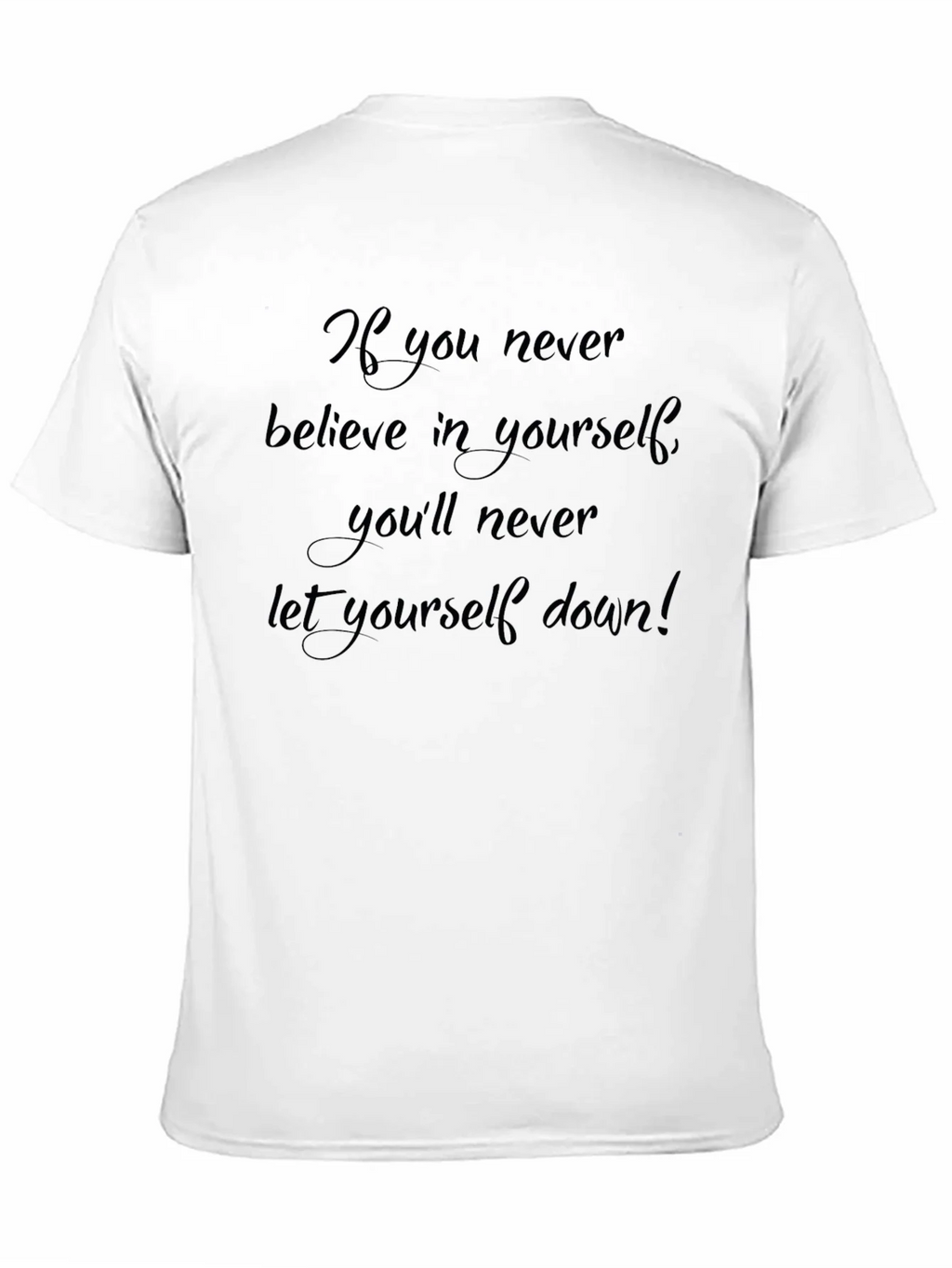 Motivational Black T-Shirt: Believe in Yourself product image 2