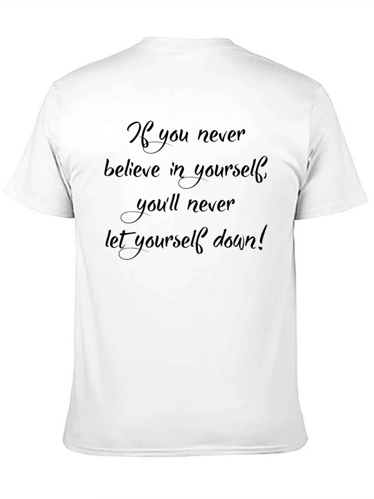 Motivational Black T-Shirt: Believe in Yourself product image 2