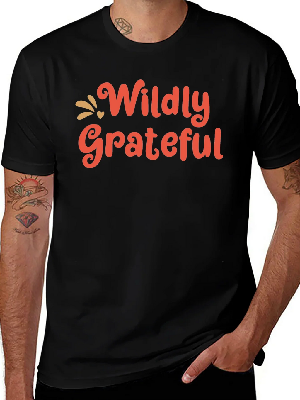 Wildly Grateful Graphic Tee - Black product image 1