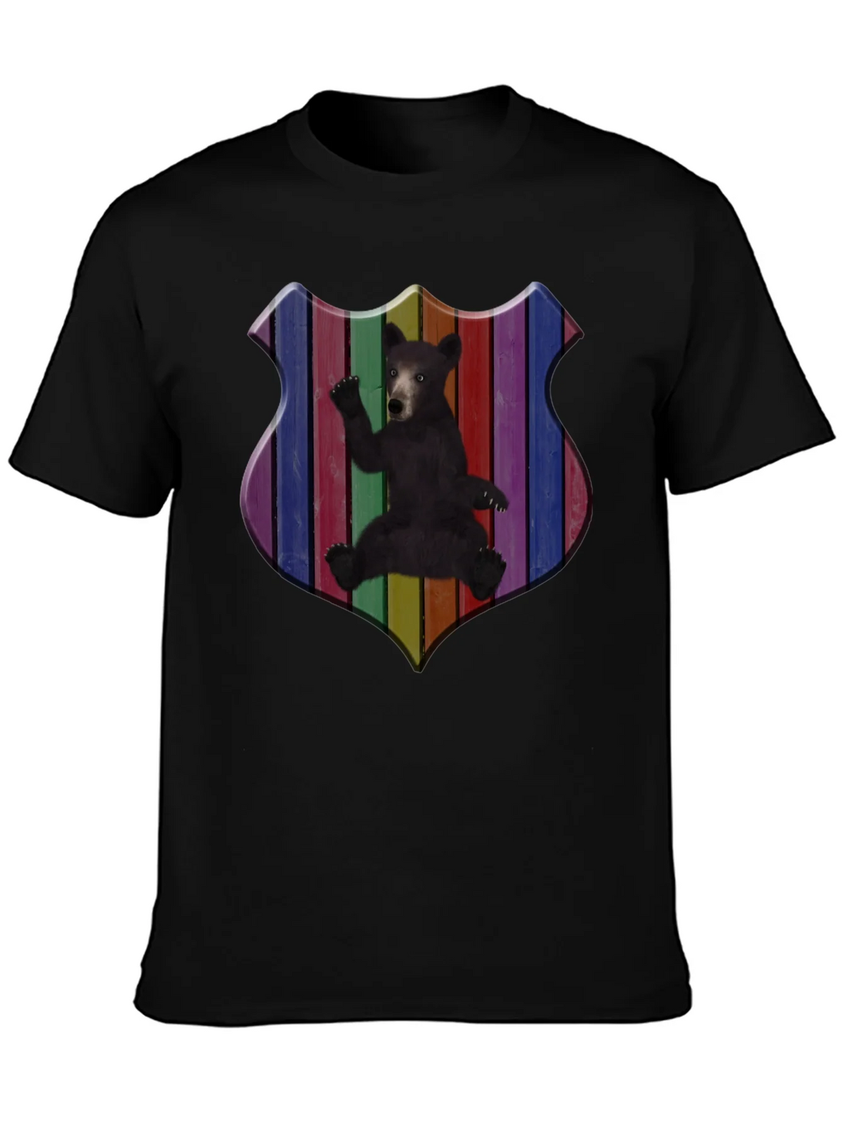 Rainbow Bear Shield Graphic T-Shirt product image 6