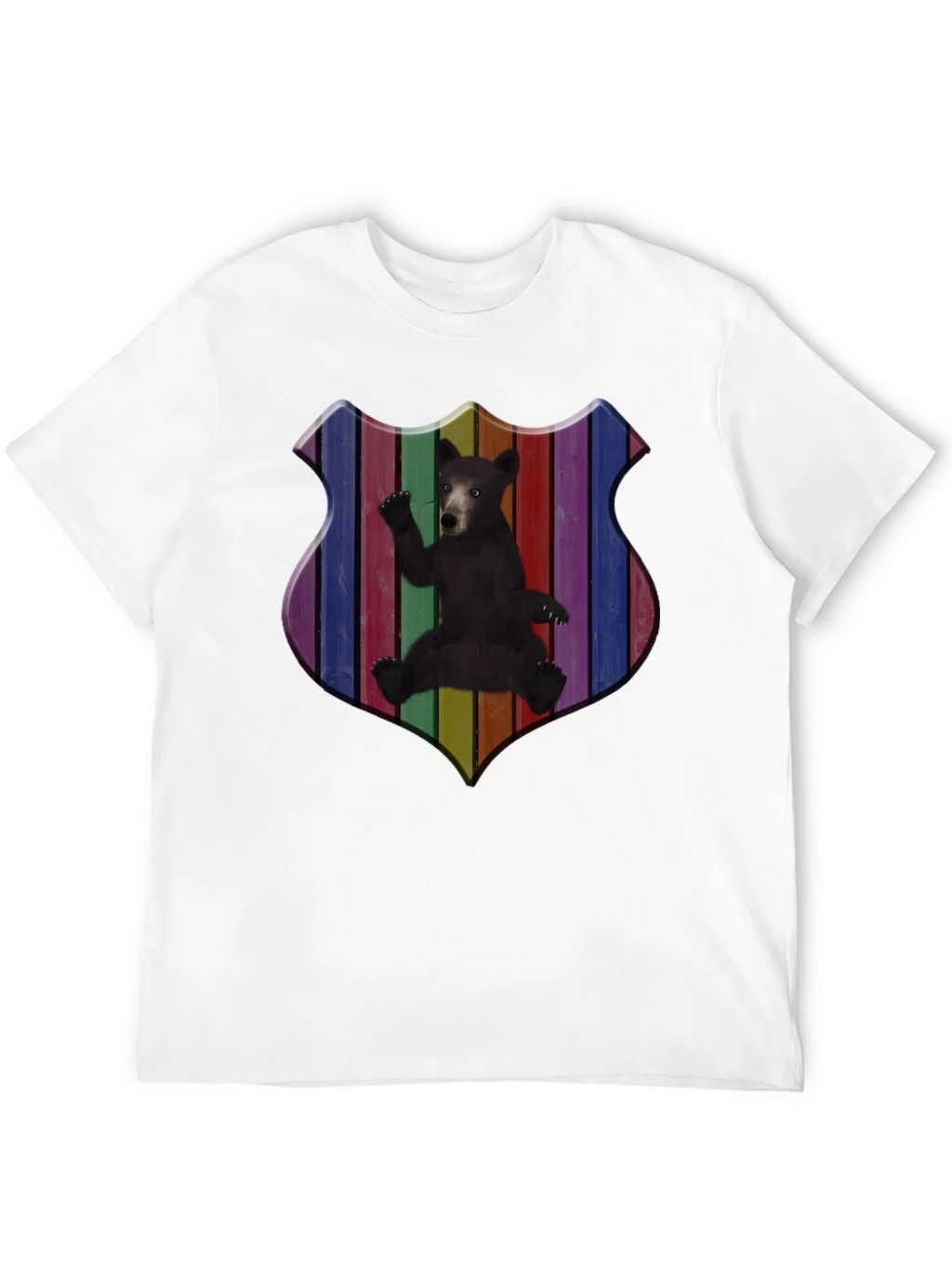 Rainbow Bear Shield Graphic T-Shirt product image 3