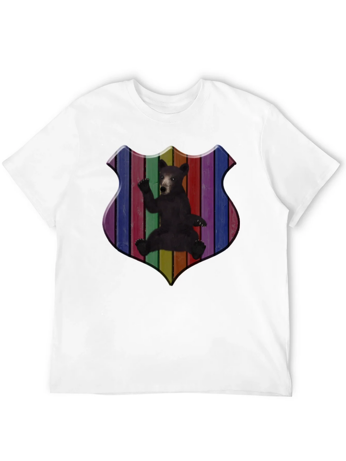 Rainbow Bear Shield Graphic T-Shirt product image 3